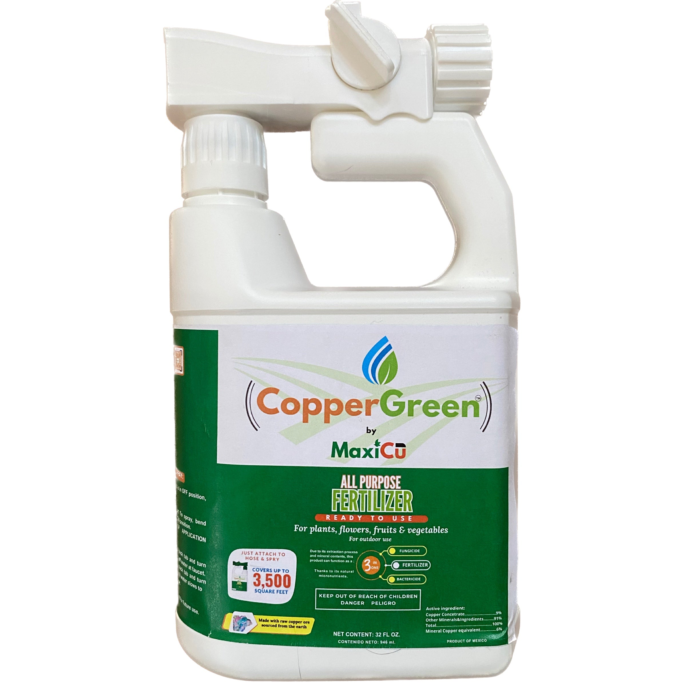 CopperGreen Hose End Spray Fertilizer front side